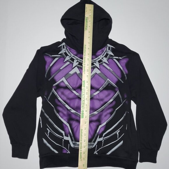 Marvel Black Panther Youth Black and Purple Hooded Jacket Size Medium 10/12 - Picture 13 of 13